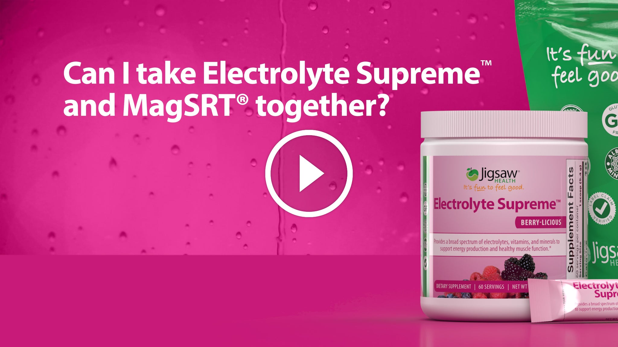 Can I take MagSRT® and Electrolyte Supreme™ Together?