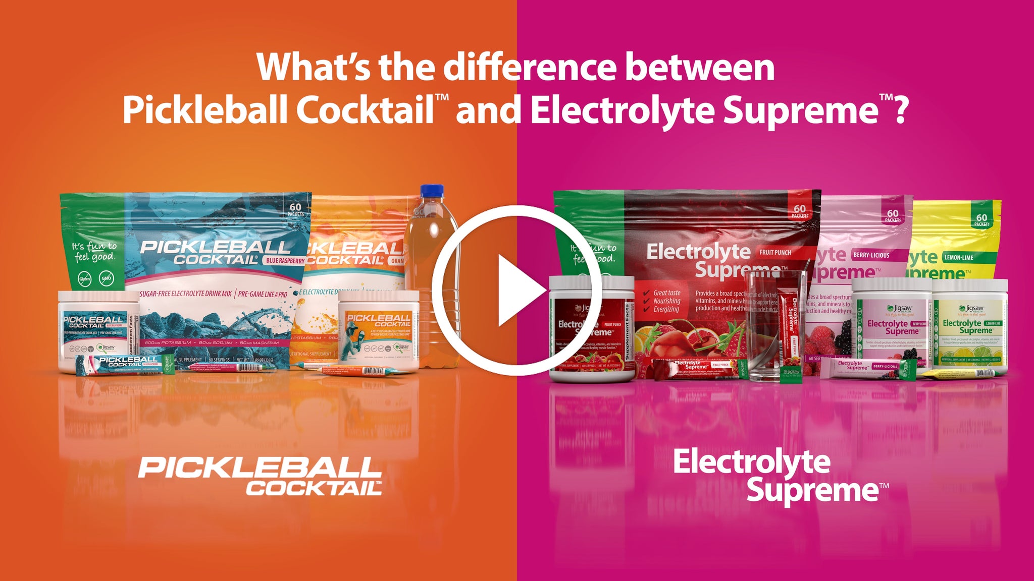 What's the difference between Pickleball Cocktail and Electrolyte Supreme?