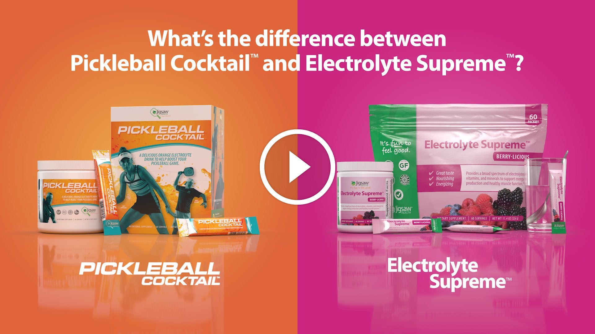 What's the difference between Pickleball Cocktail™ and Electrolyte Supreme™?